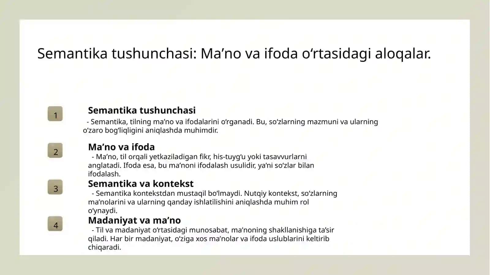 Semema va nutqiy maʼno 3