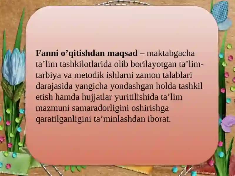 Maktabgacha ta’lim tashkilotlarida ishhujjatlarining yuritilishi 3
