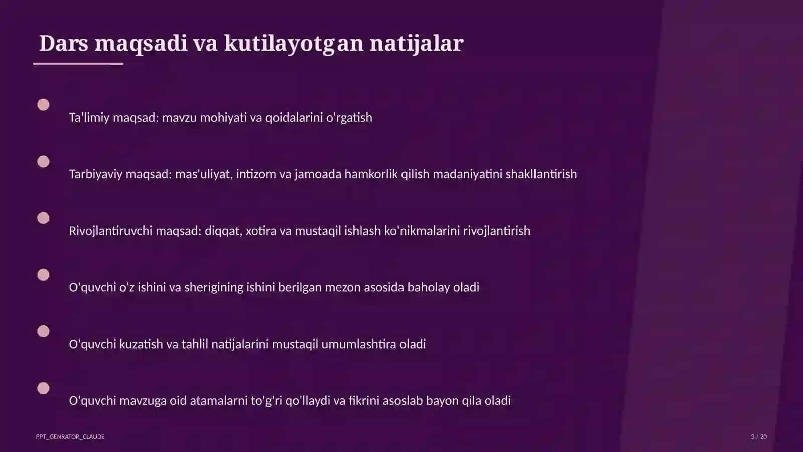 Kimyo (7–11) — takrorlash darsi uchun 3