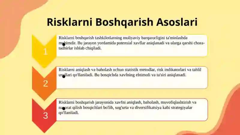 Risklarni boshqarish va ularni sug’urtalash 3