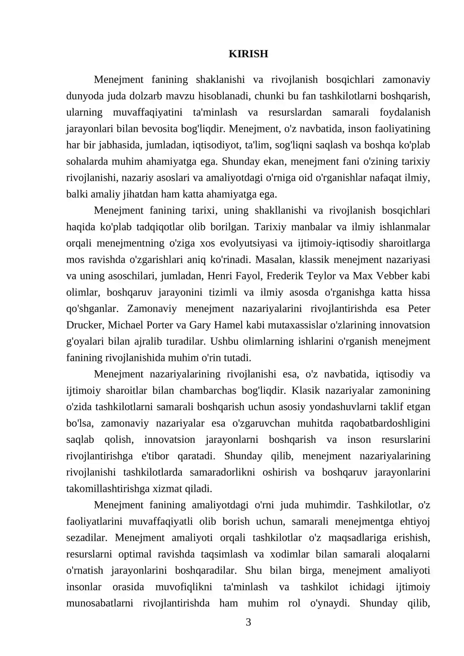 Menejment fanining shaklanishi va rivojlanish bosqichlari 3