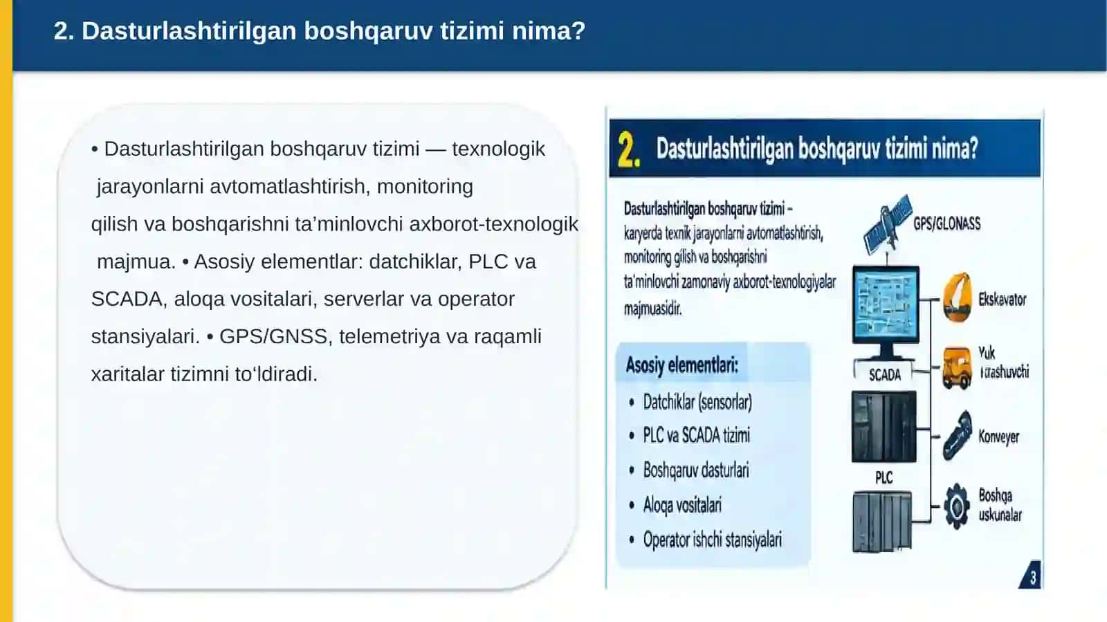 Karyerlarda dasturlashtirilgan boshqaruv tizimi 3
