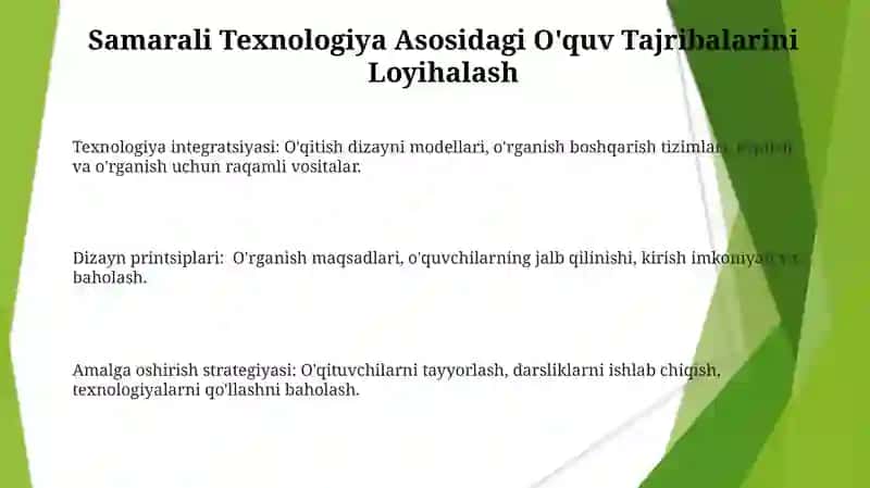 Axborot texnalogiyalarini mashg'ulotda qo'llash metodikasi 3
