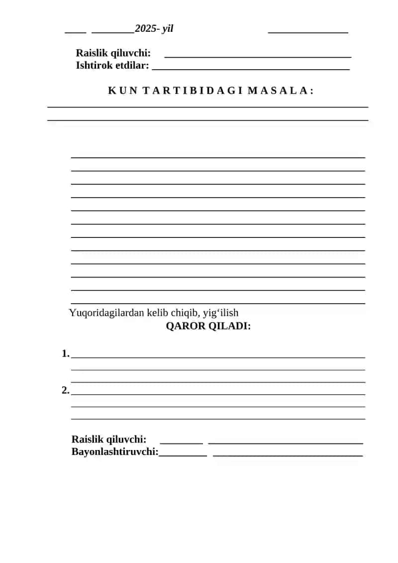 Malakaviy Amaliyoti uchun Hujjatlar yig’ma jildi 3