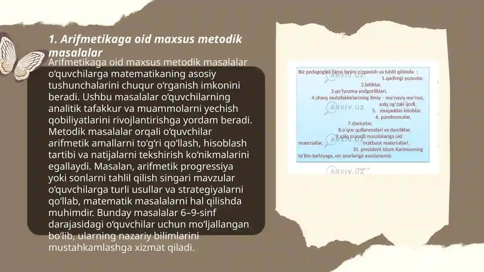 Arifmetikaga oid maxsus metodik masalalar 3