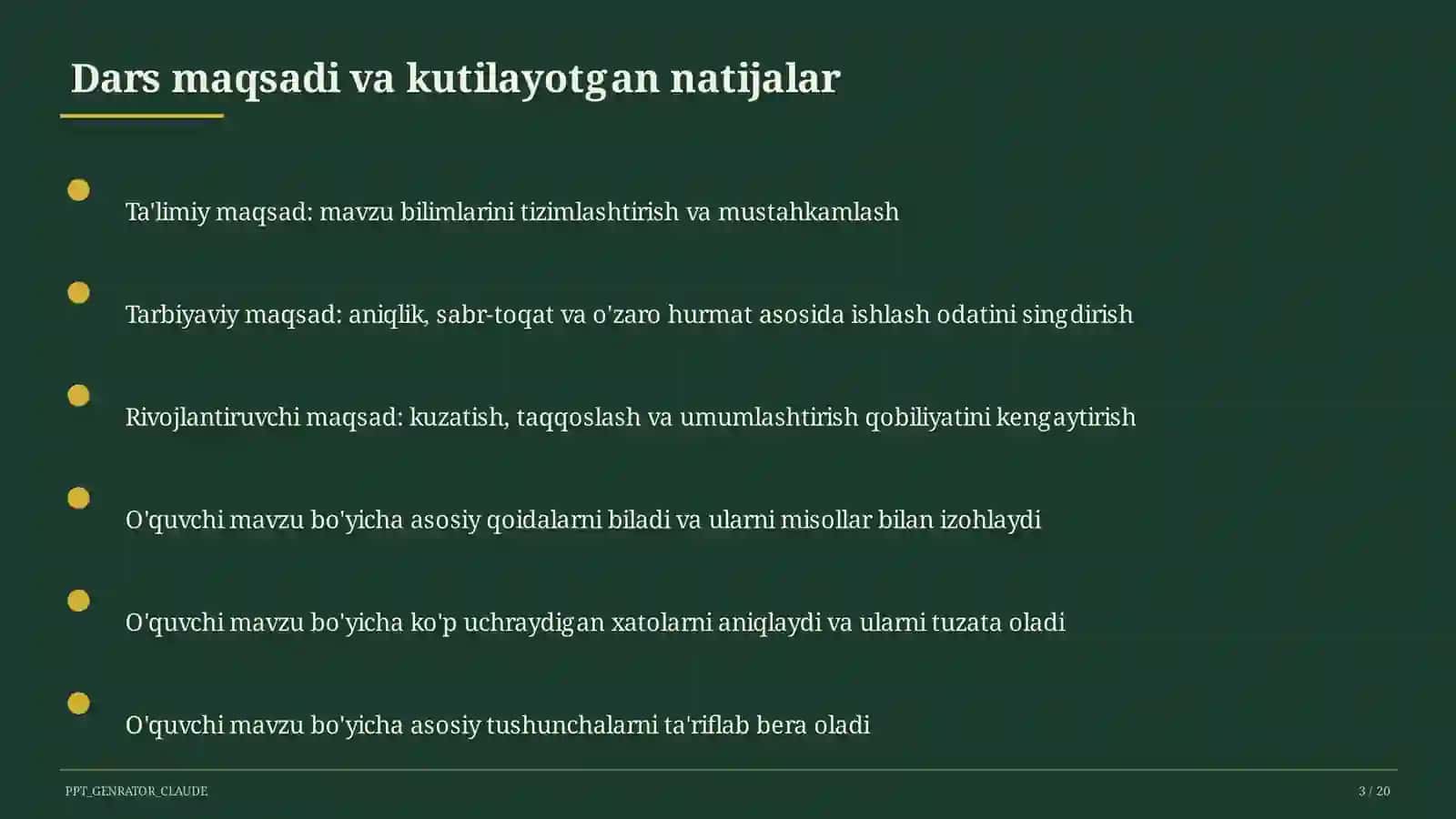 Geometriyaning boshlang'ich tushunchalari: nuqta, to'g'ri chiziq, kesma (7-sinf) 3