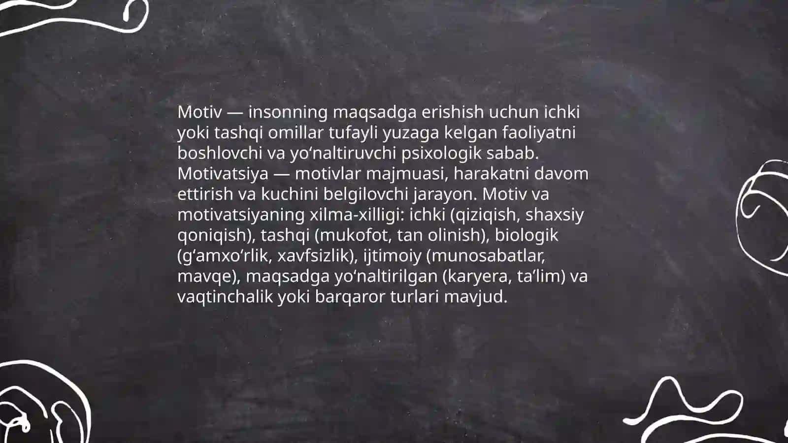 Motiv va Motivatsiya Tushunchalari 3