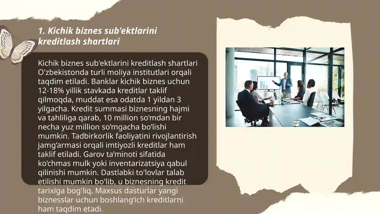 Kichik biznes va tadbirkorlik subyektlarini kreditlash 3