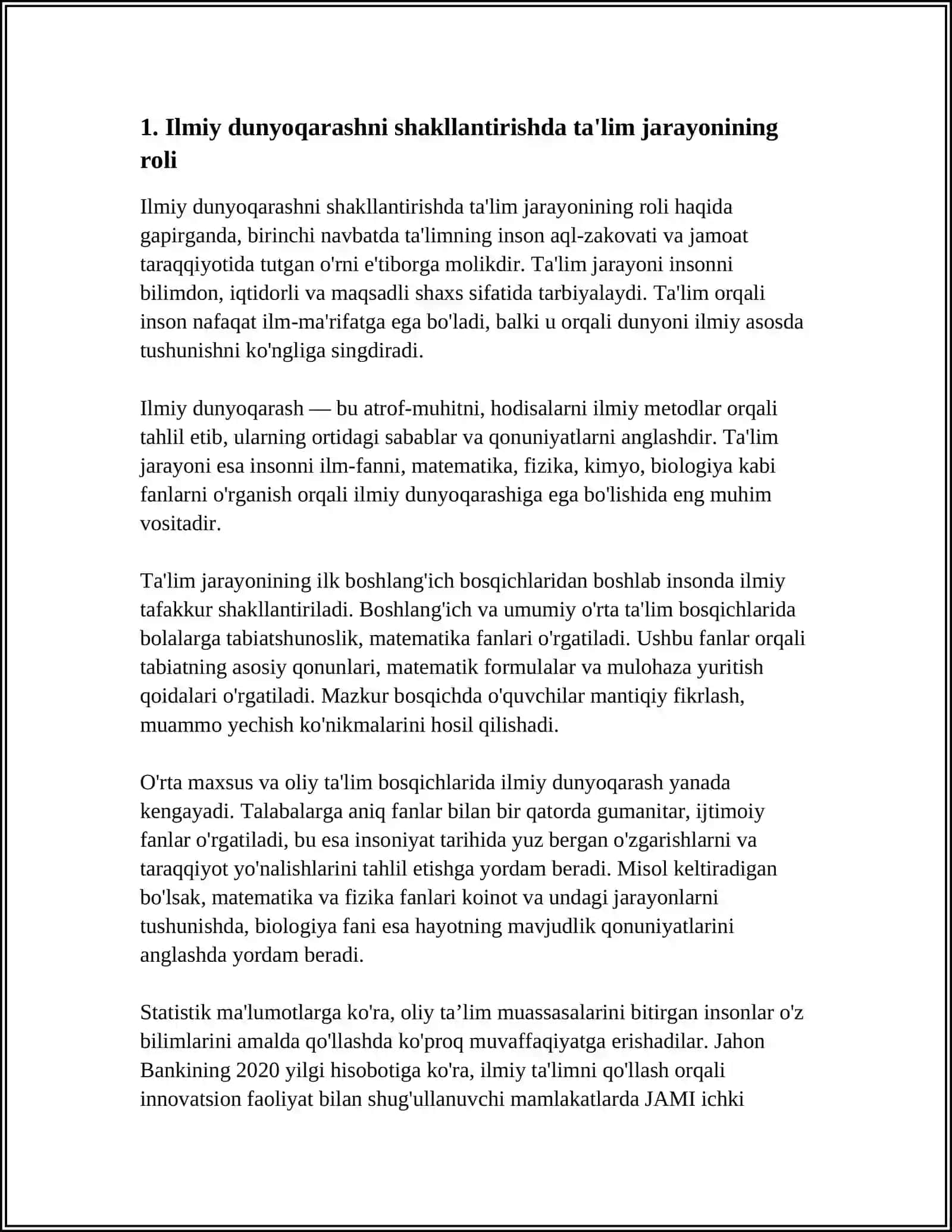 TA'LIM-TARBIYA JARAYONIDA ILMIY VA UMUMMADANIY DUNYOQARASHNI SHAKLLANTIRISH 3