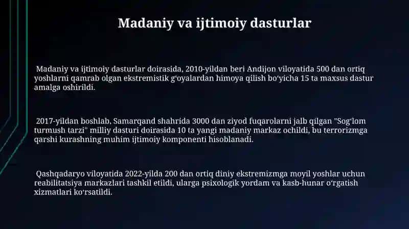 Oʻzbekistonning terrorizmga qarshi kurash tajribasi 3