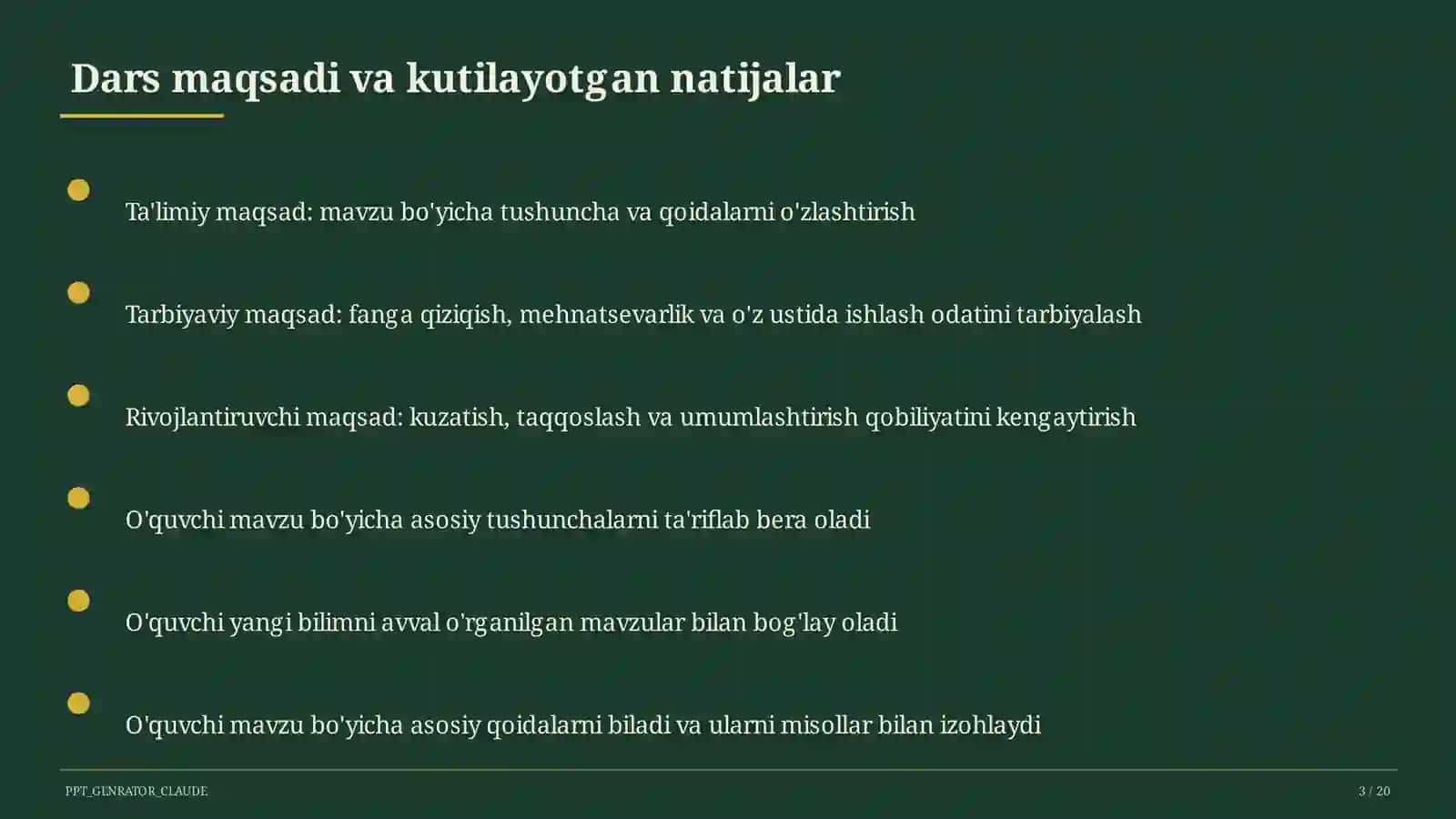 Belgi va harakat bildirgan so'zlar (2-sinf) 3