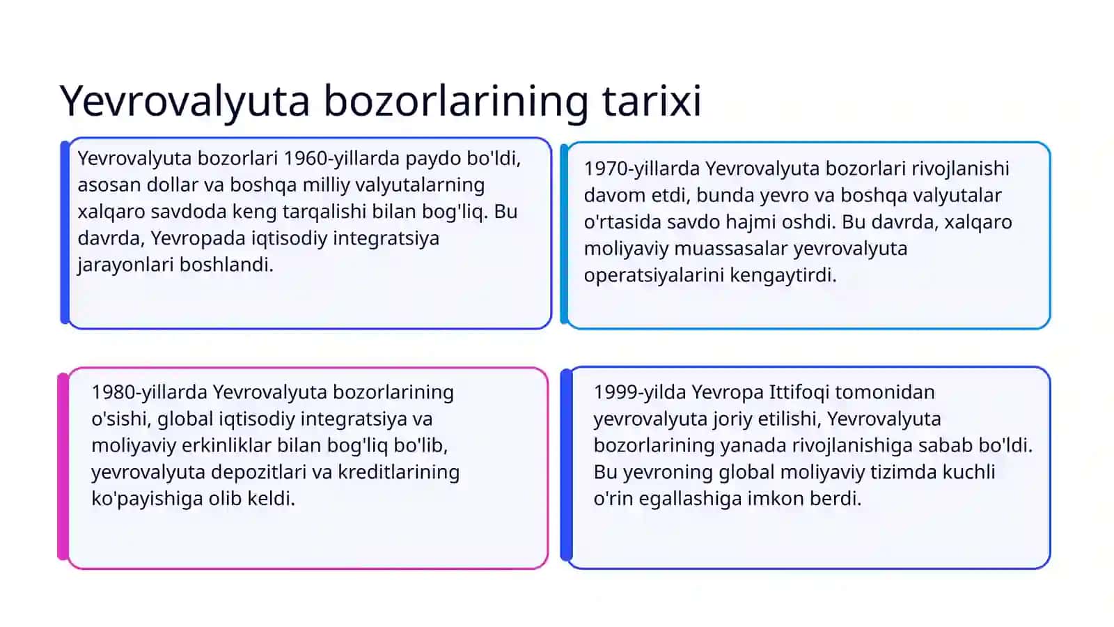 Yevrovalyuta bozorlari va ularning rivojlanishi 3