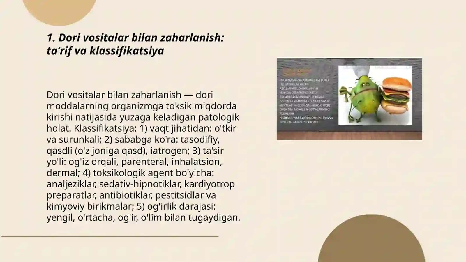 Dori vositalar bilan zaharlanish: taʼrif va klassifikatsiya 3