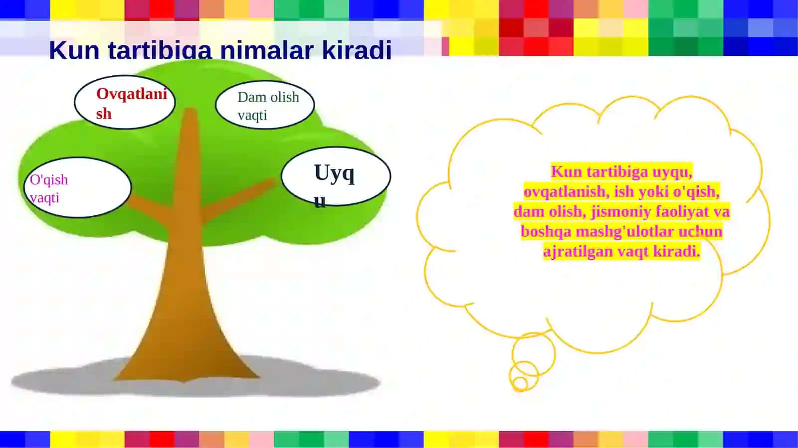 Kun tartibi va salomatlikni mustahkamlash 3