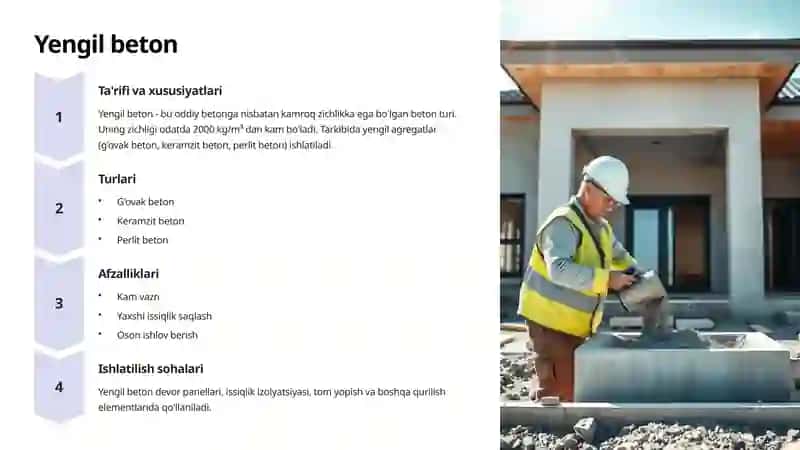 Betonning maxsus turlari: Kirish 3