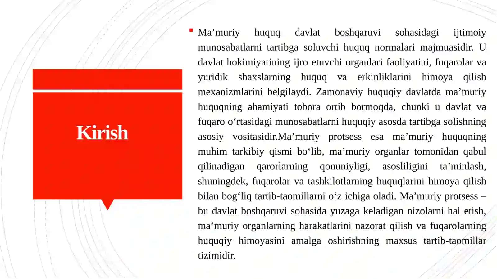 Tartib-taomillar bilan bog‘liq ma’muriy protsess 3