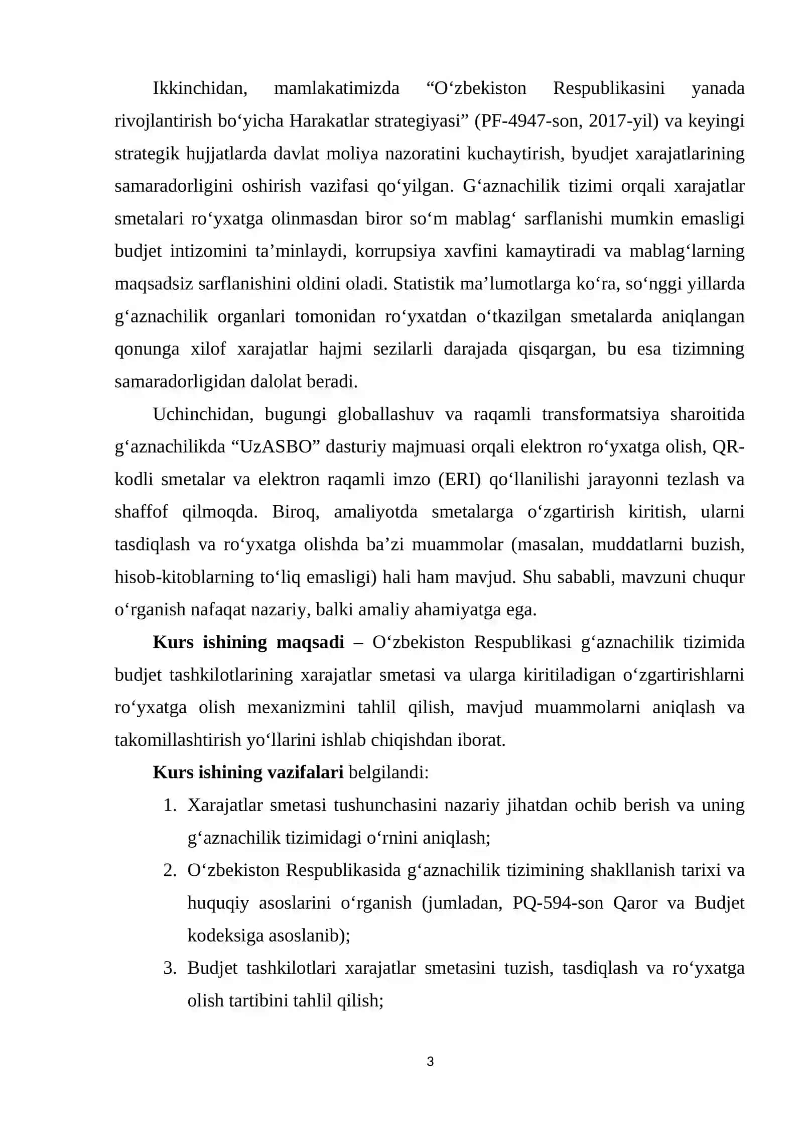 G’aznachilikda budjet tashkilotlarining xarajatlar smetasi 3