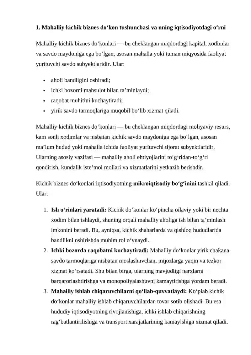 Mahalliy Kichik Biznes Do‘kon Boshqaruv Tizimini Tahlil Qilish 3