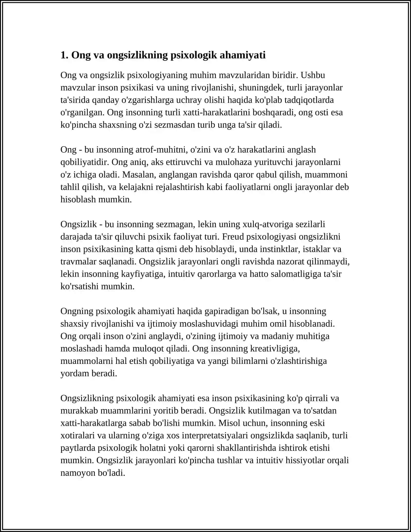 ONGNING RIVOJLANISHI VA ONGSIZ JARAYONLARNING PSIXOLOGIK AHAMIYATI 3