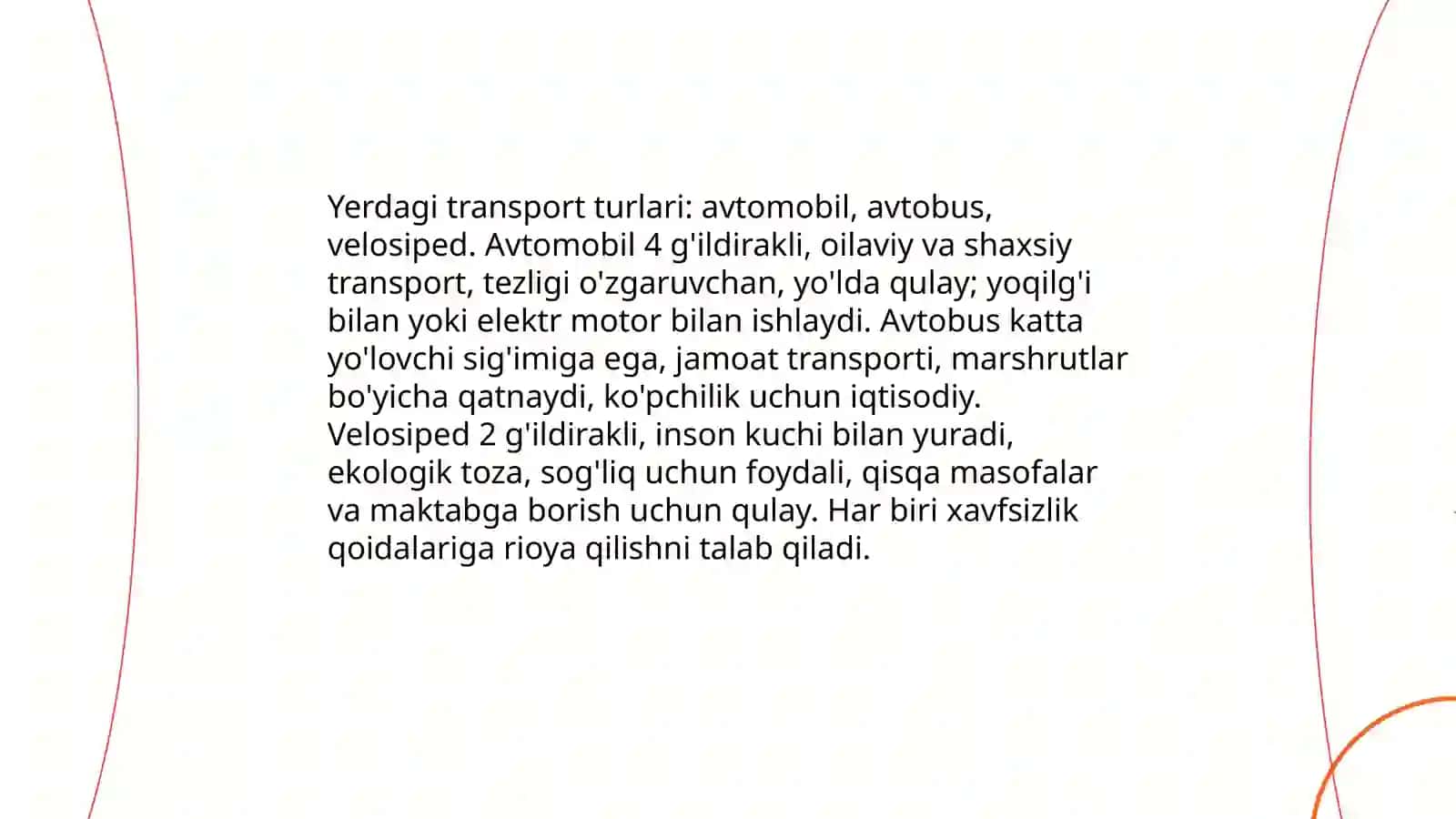 Qanday transport turlari 3