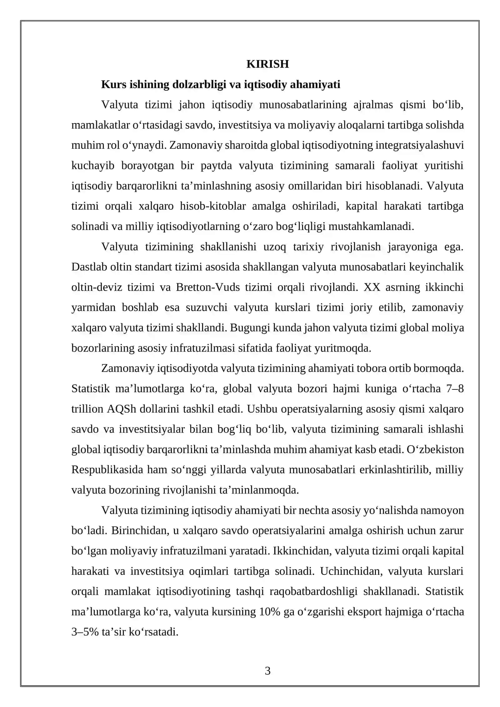 VALYUTA TIZIMI VA UNING ELEMENTLARI 3