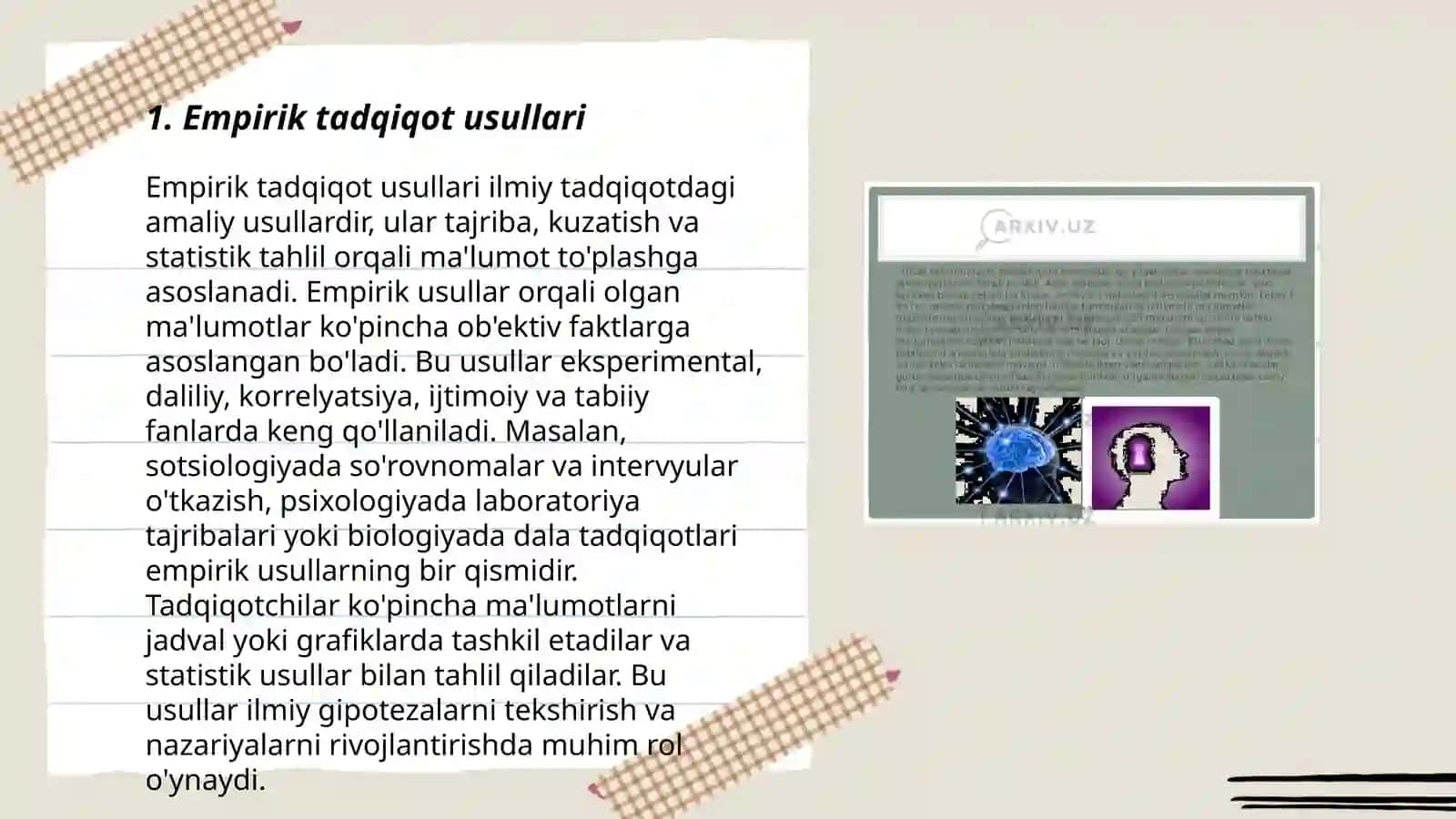 Zamonaviy psixologiyaning tadqiqot metodlari 3