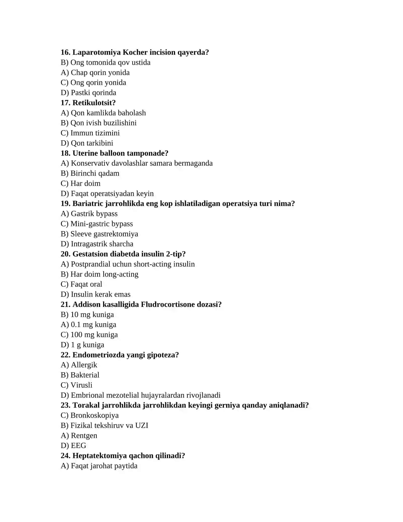 Ordinatura test bazasi 3