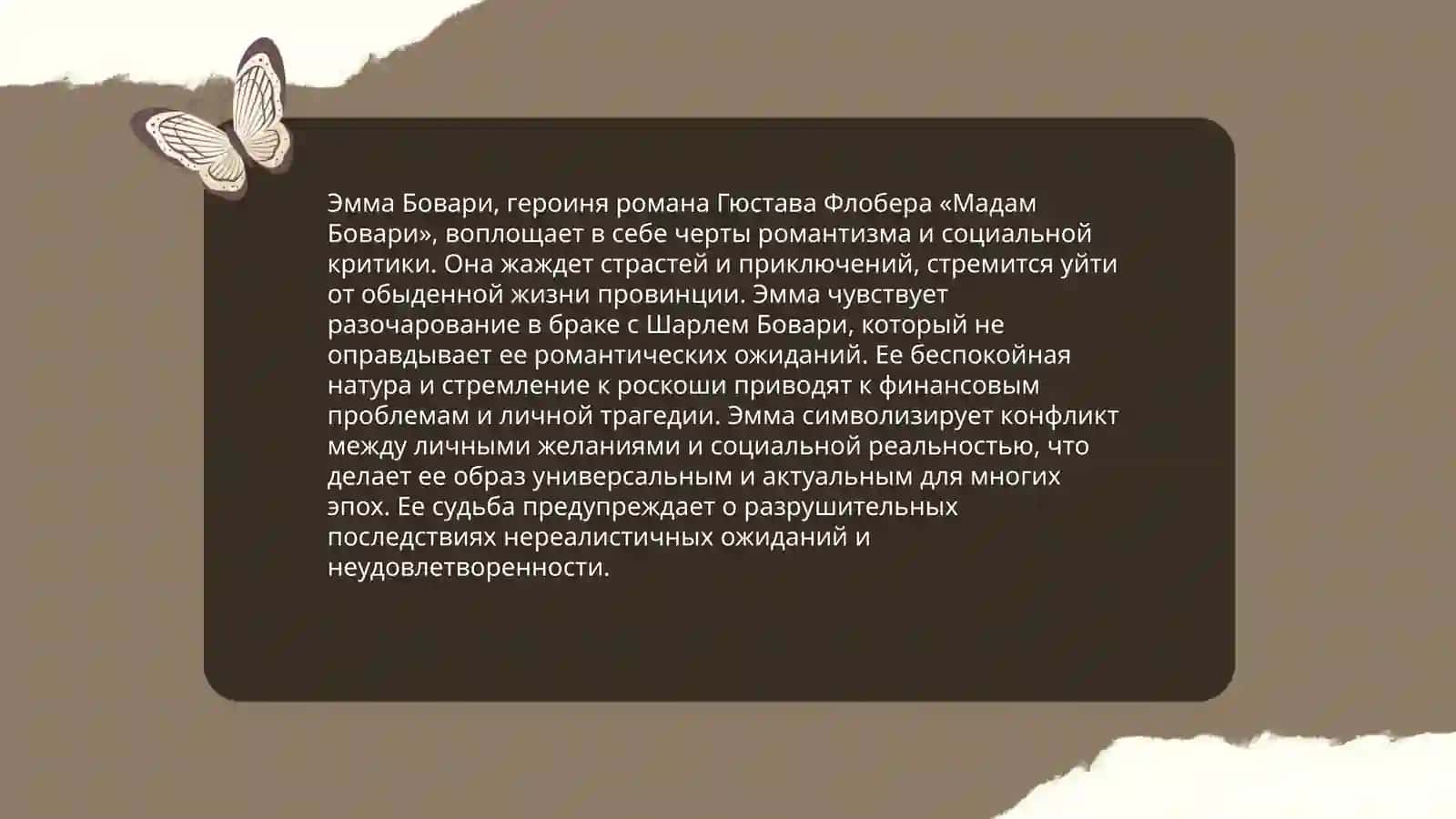 Анализ произведение Госпожа Бовари основные герои и основные темы 3