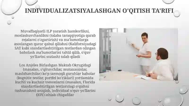 Individualizatsiyalashgan o'qitish ta'rifi 3