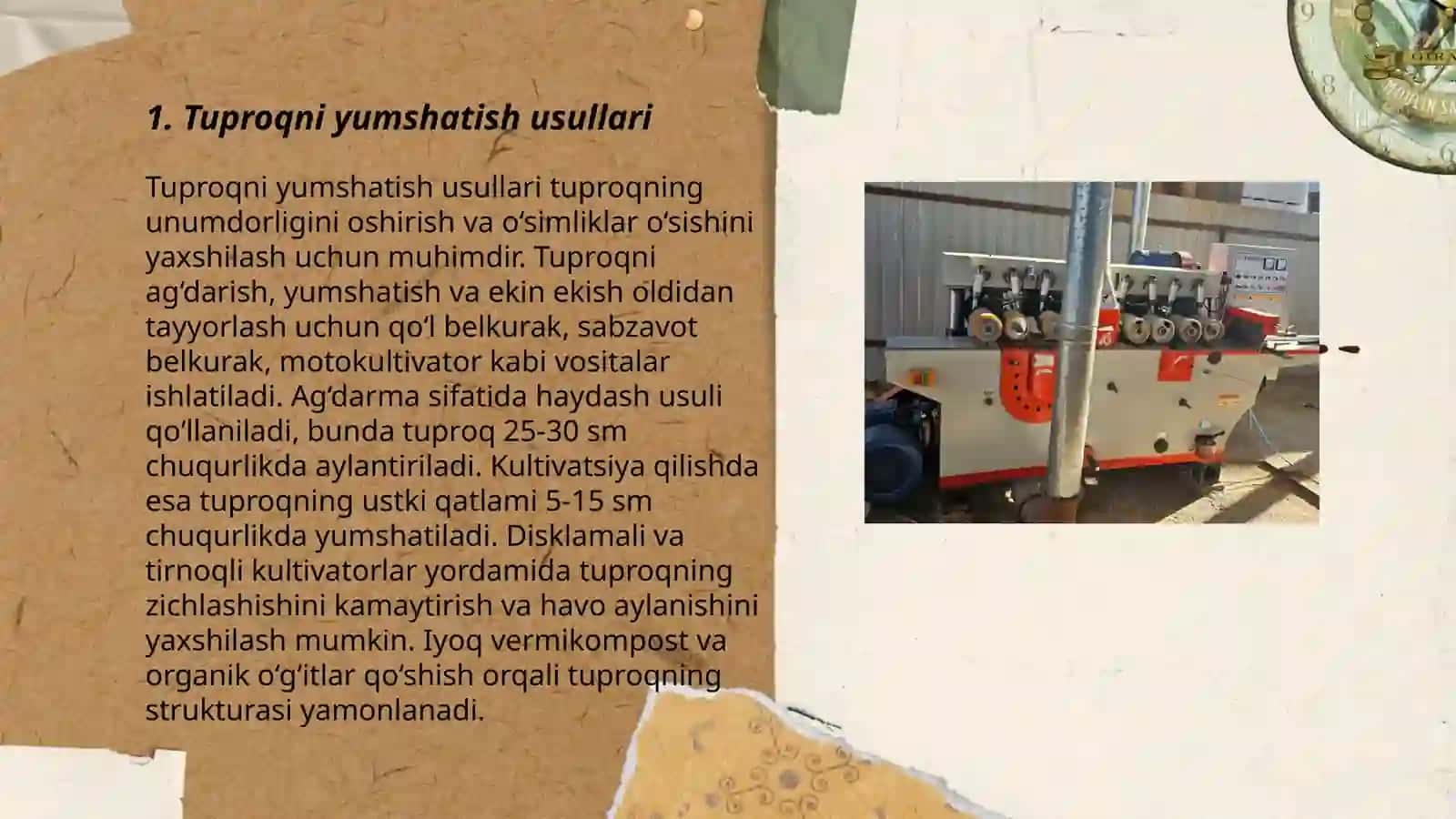 Koʻchat oralariga ishlov berish mashinalari 3