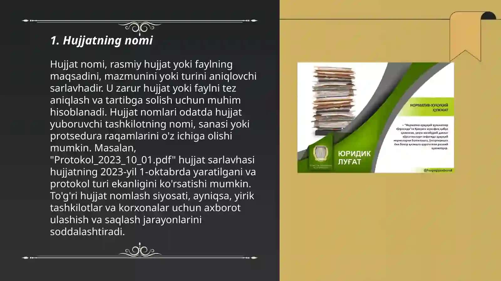 Hujjat Nomlari 3