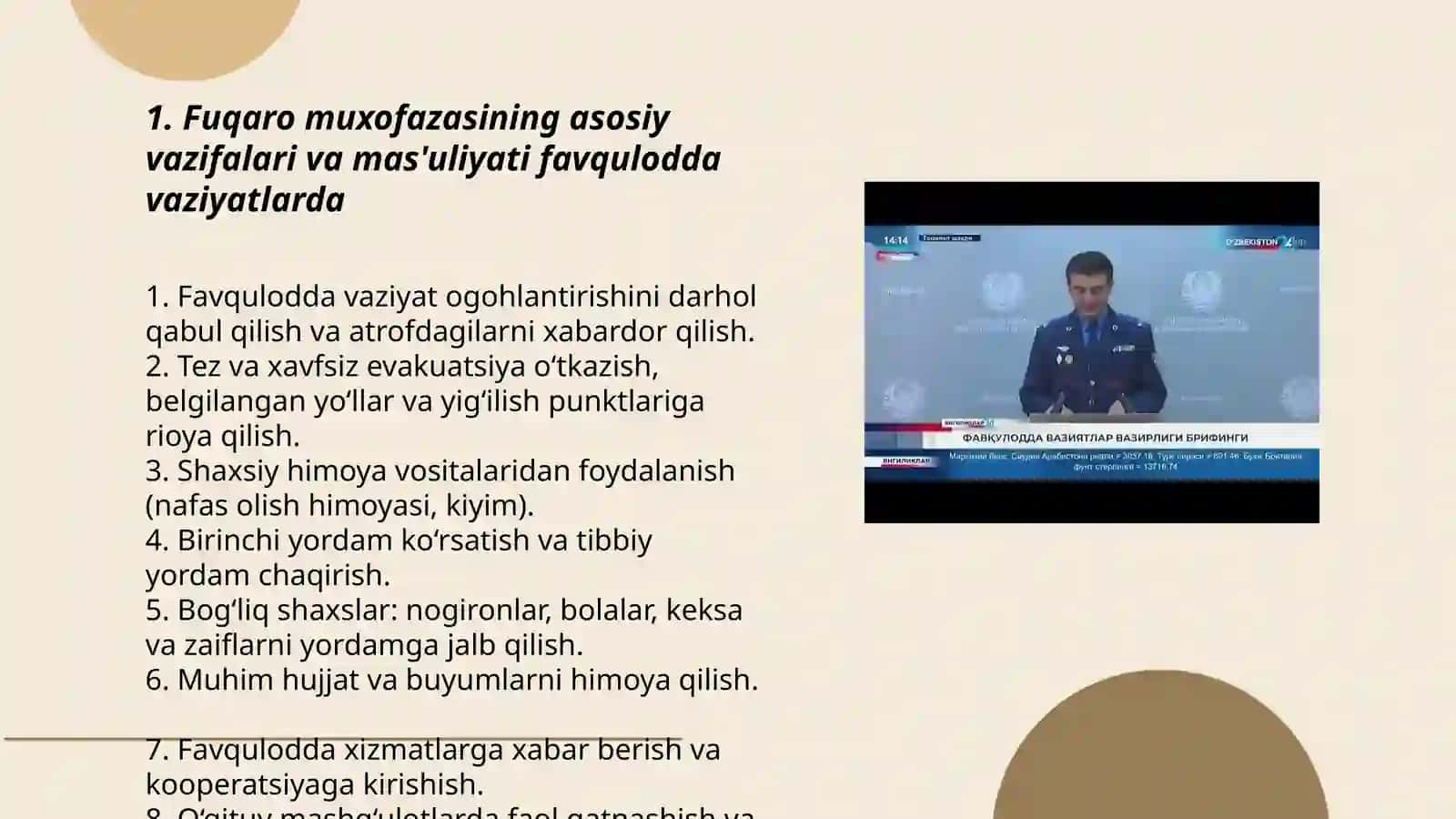 Fuqaro Muxofazasining Vazifalari favqulodda vaziyatlarda 3
