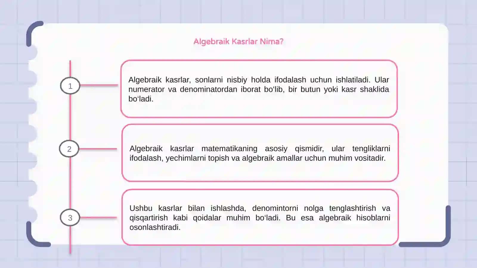 Algebraik kasrlar 3