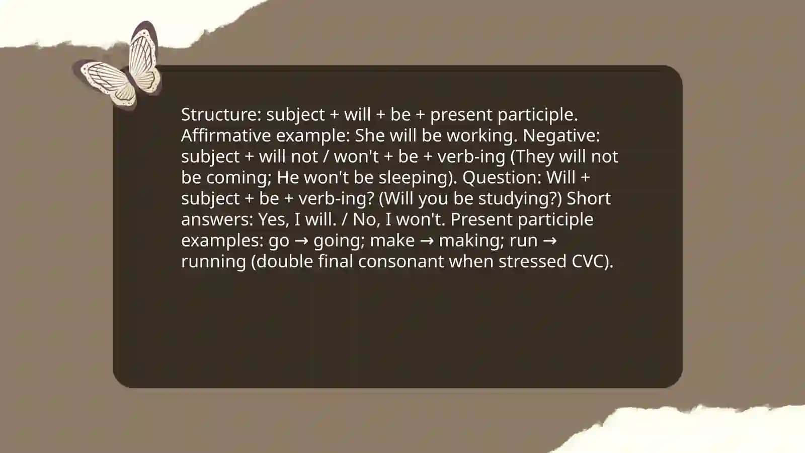 Future continuous 3