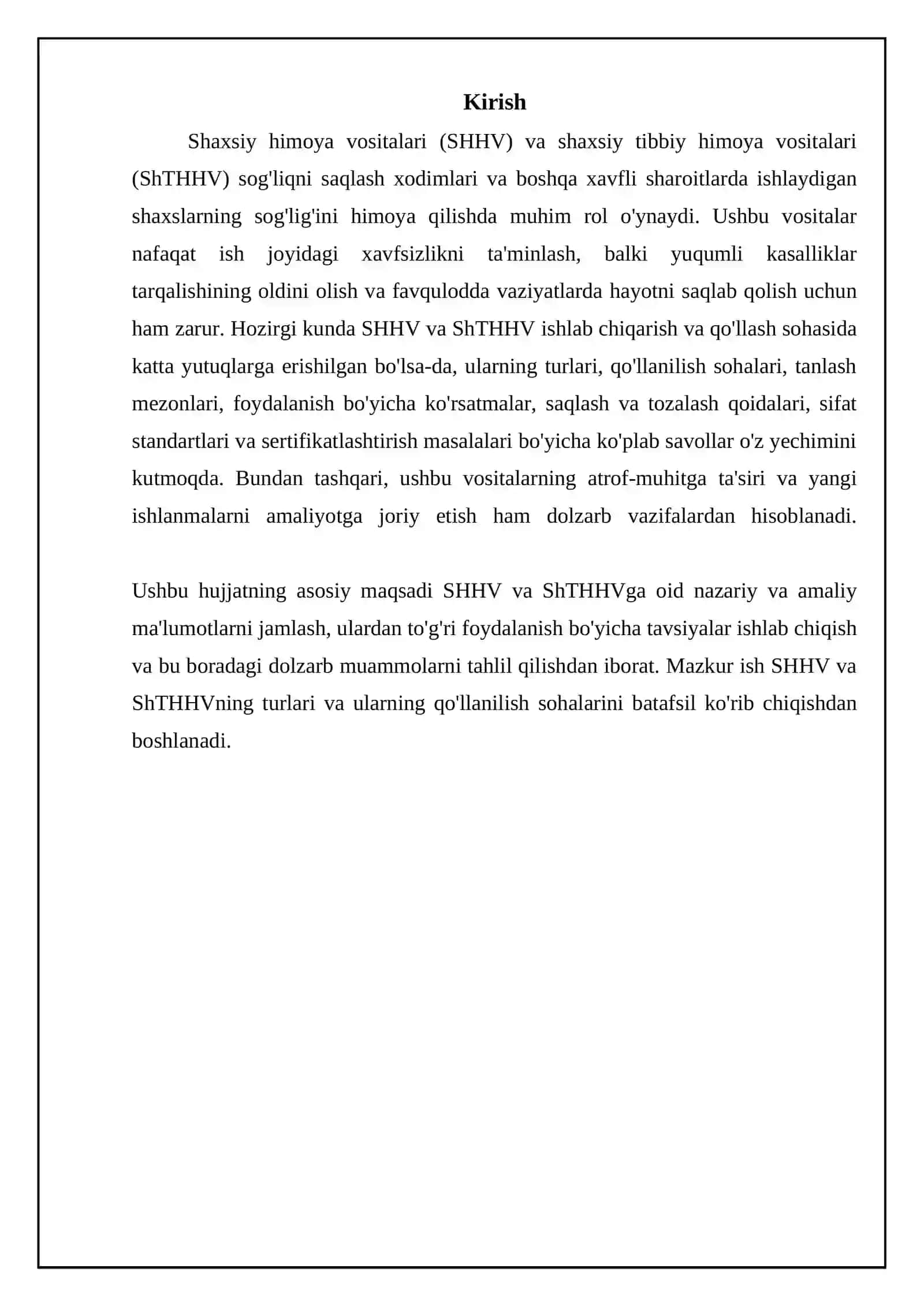 Shaxsiy himoyalanish vositalari. Shaxsiy tibbiy himoya vositalari 3