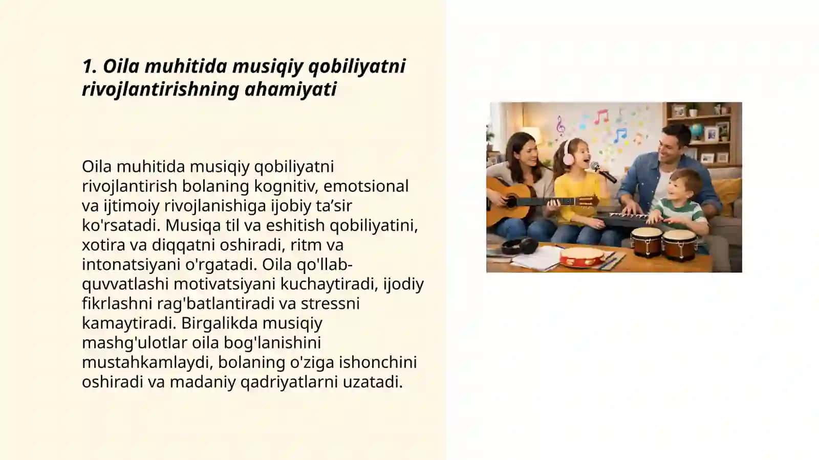 Oilada musiqiy qobiliyatni shakllantirish 3