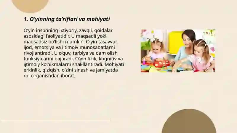 O’yin va uning turlari 3