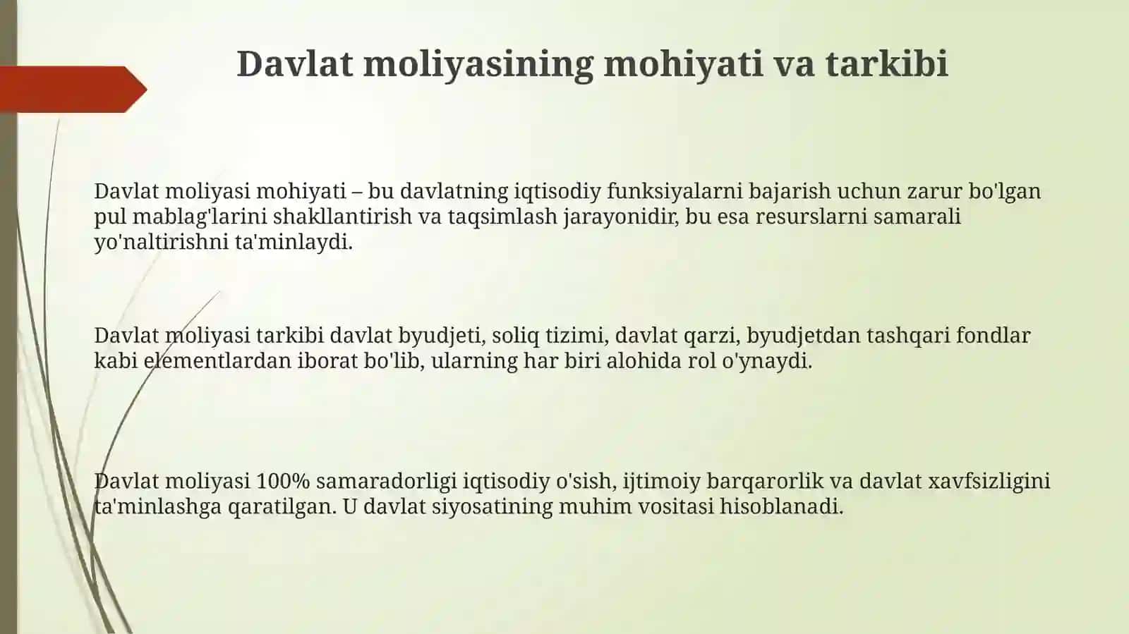 Davlat moliyasi va uning tarkibiy tuzilishi 3