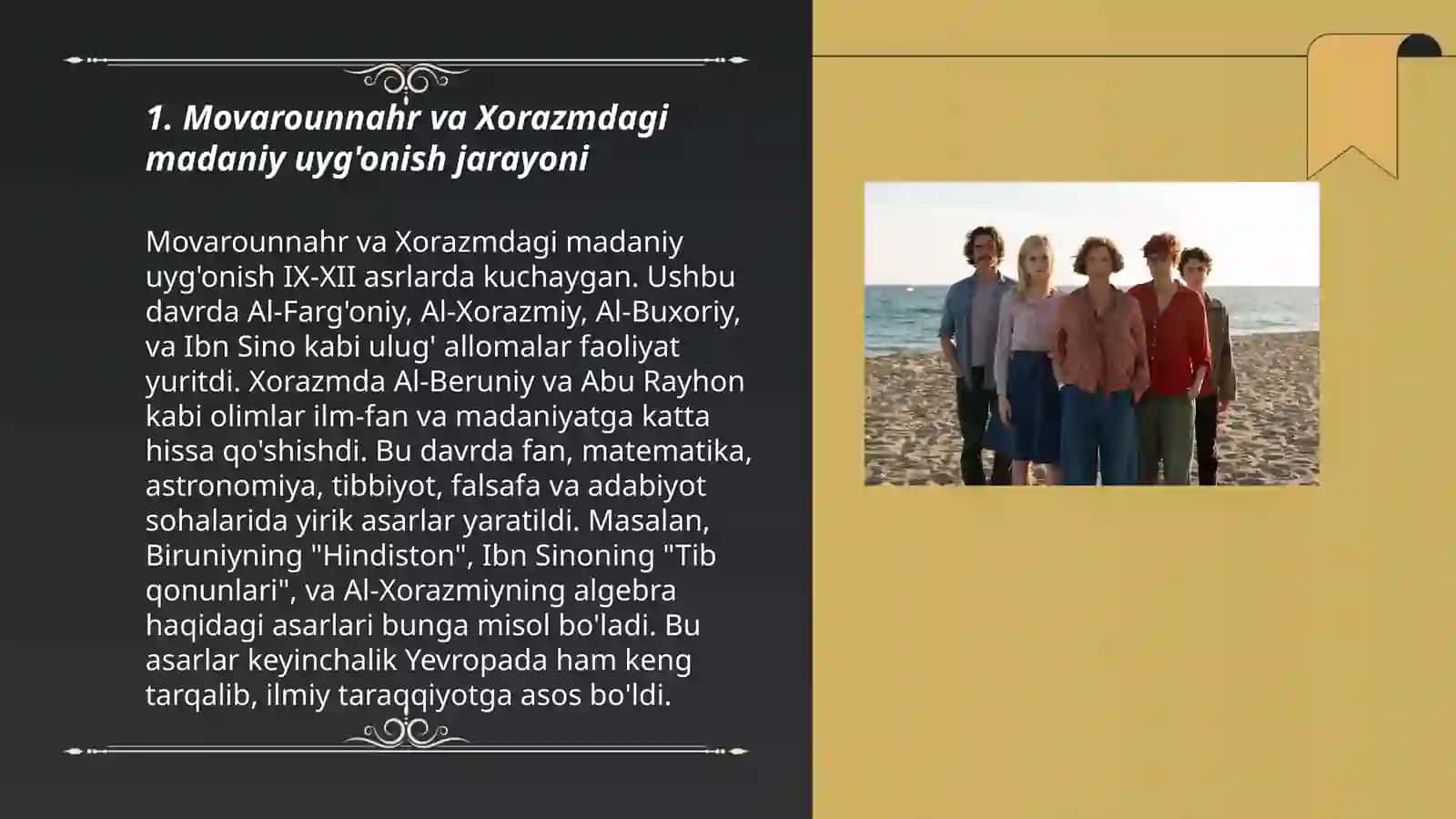 Movarounnahr va Xorazmdagi madaniy uyg'onish jarayoni 3