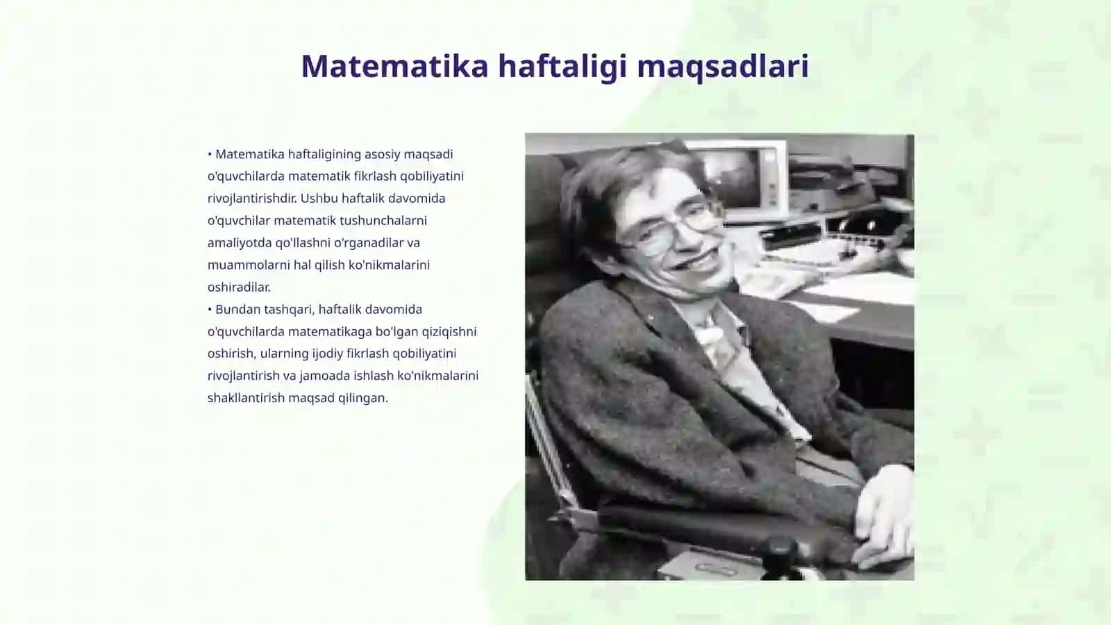 Boshlangʻich sinflarda matematika haftaligi 3