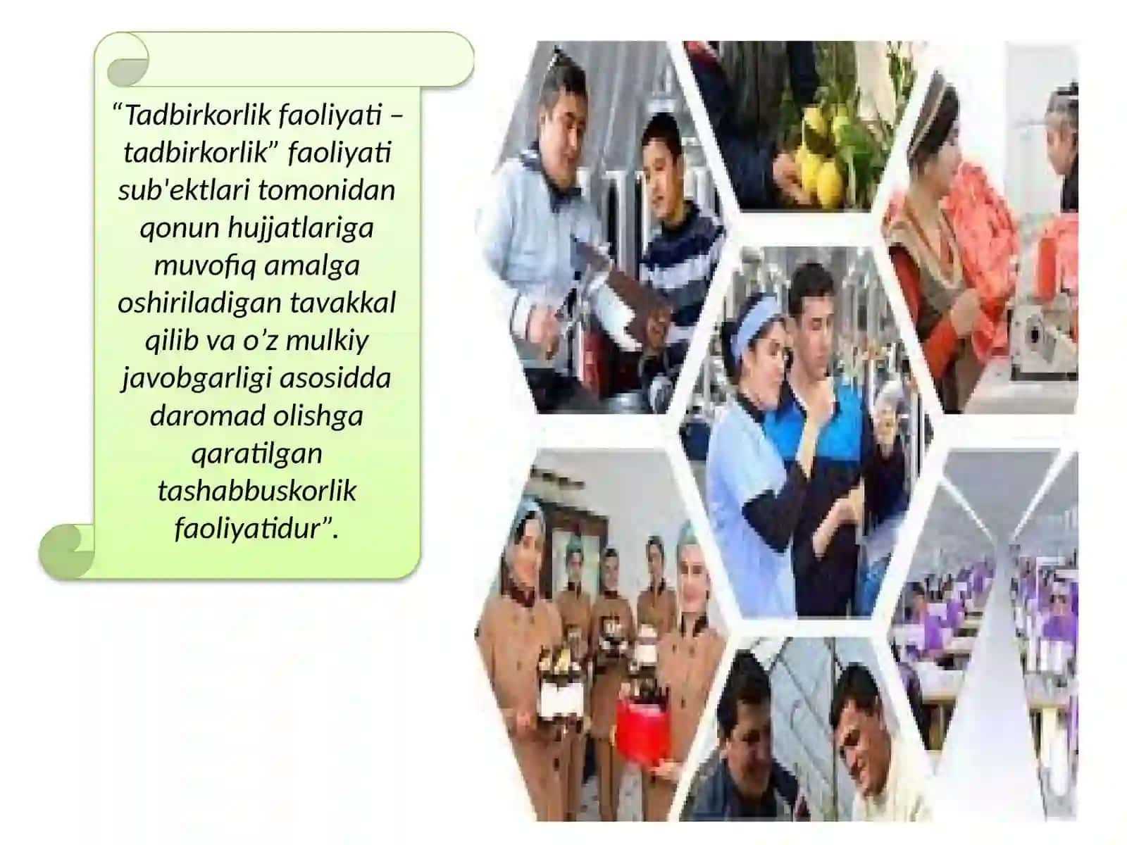 Tadbirkorlikning tashkiliy huquqiy asoslari 3