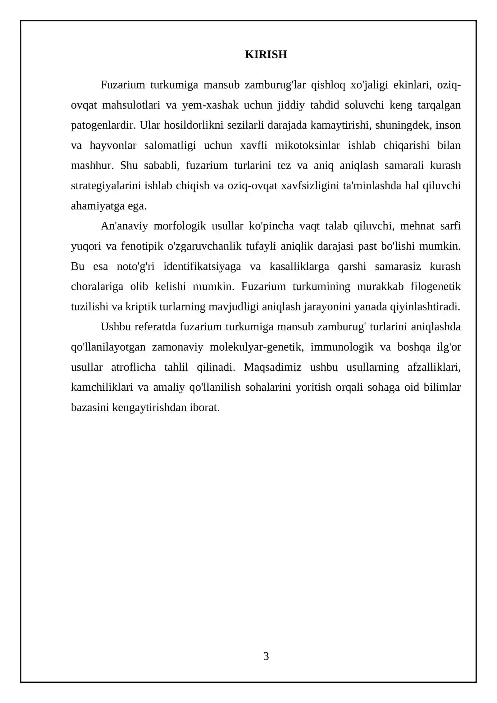 Fuzarium turkumiga mansub zamburugʻ turlarini aniqlashning zamonaviy usullari 3