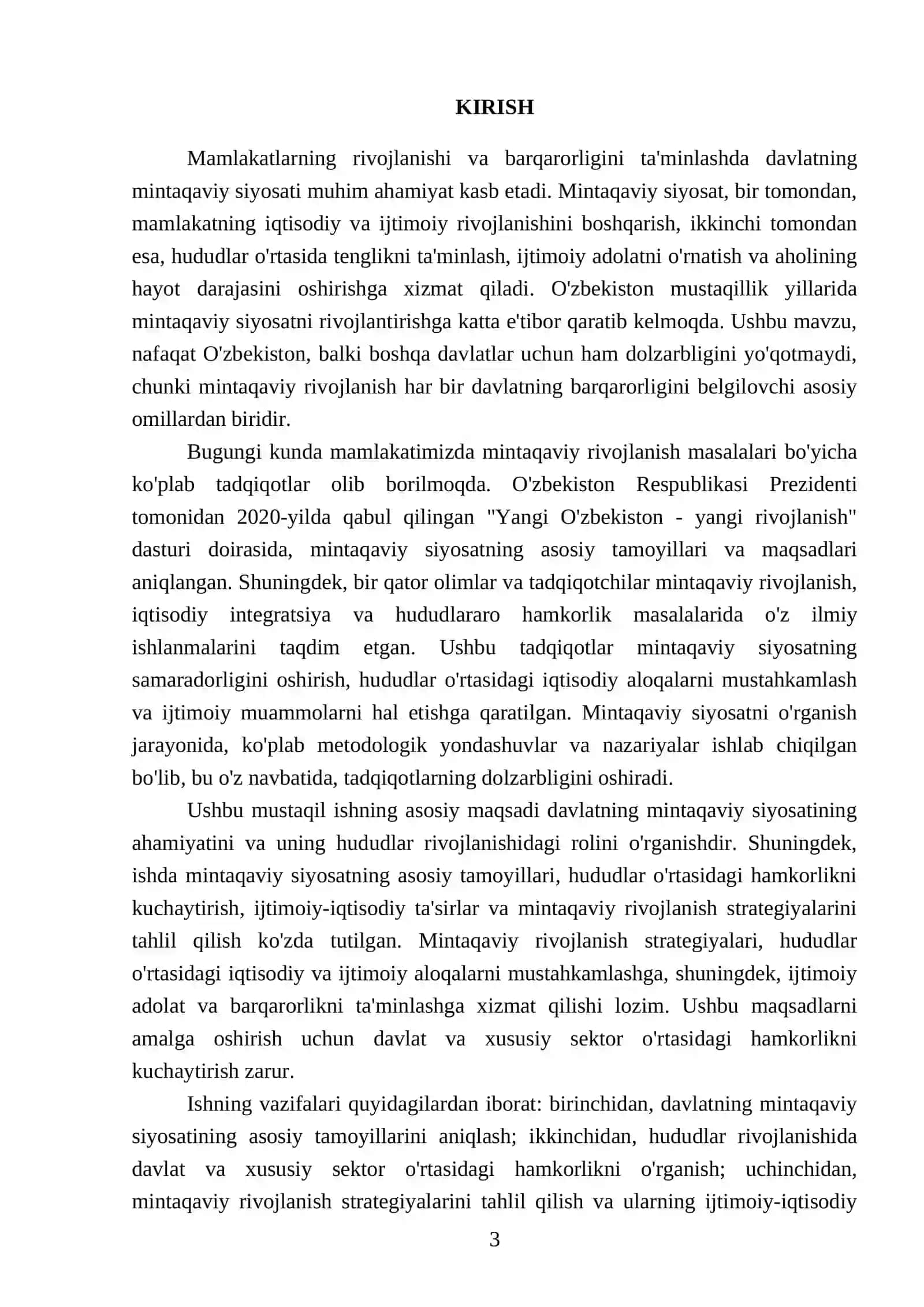 Davlatning mintagaviy siyosatı va hududlar rivojlanısining istigbollari 3