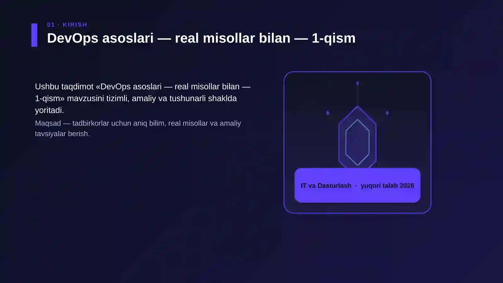 DevOps asoslari — real misollar bilan — 1-qism 3