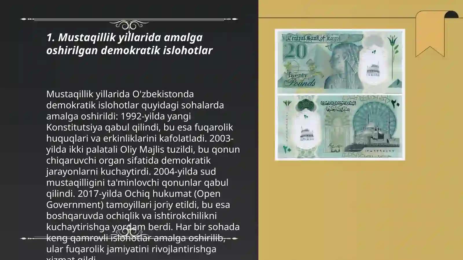 Oʻzbekistonda demokratik fuqarolikning jamiyati asoslari shaklanishi amalga oshirilgan siyosiy islohotlar 3