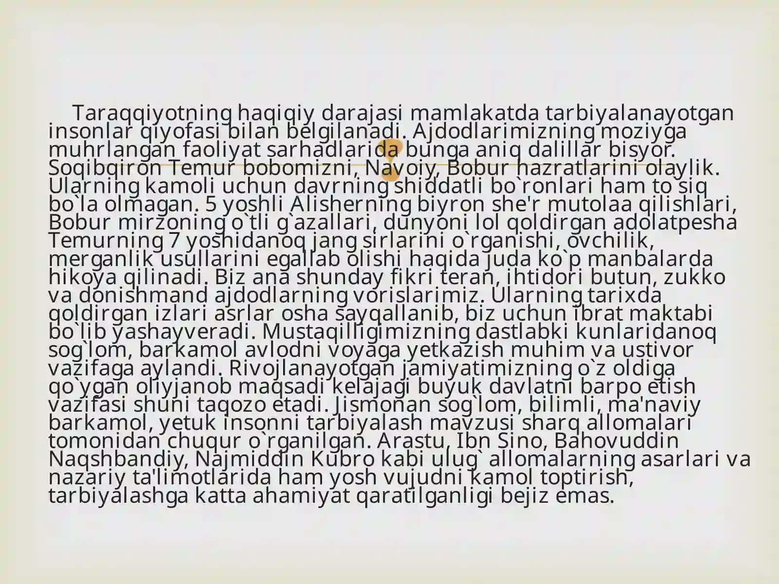 Kamolotida milliy tarbiya 3