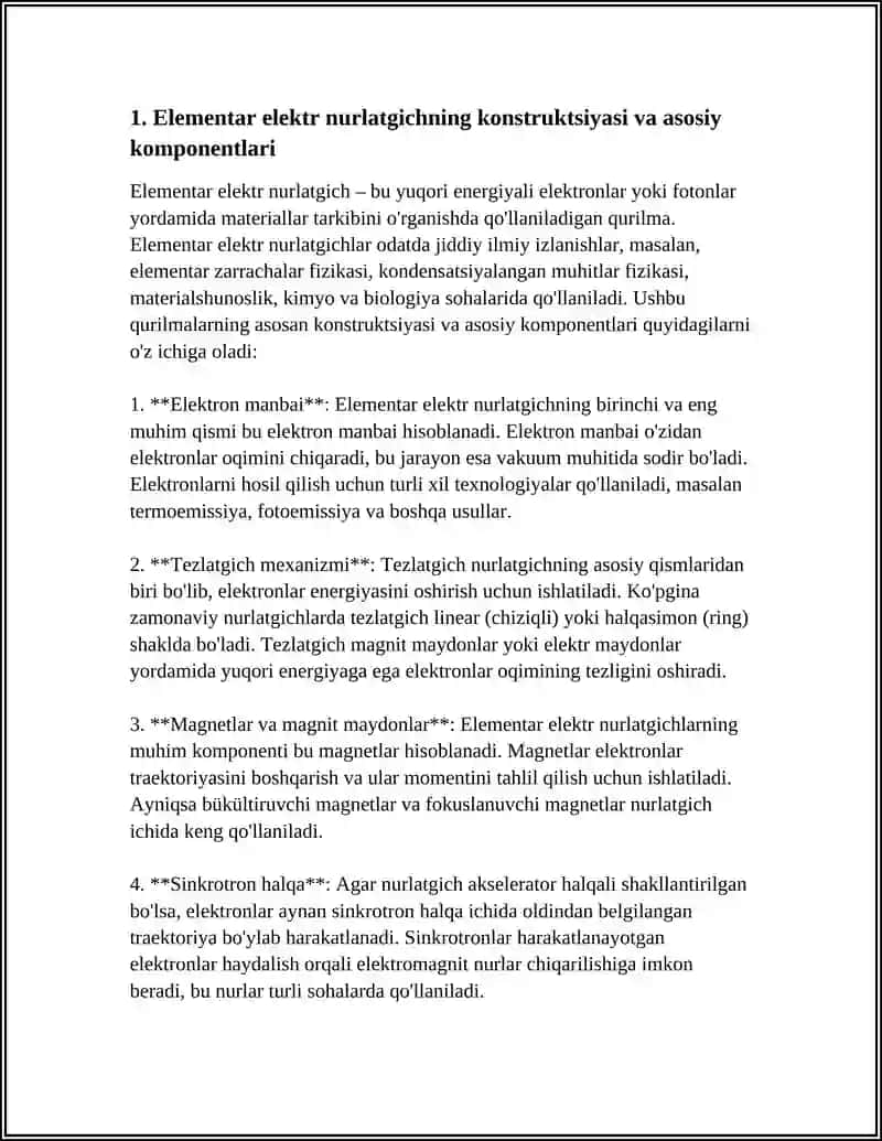 Elementar elektr nurlatgich 3
