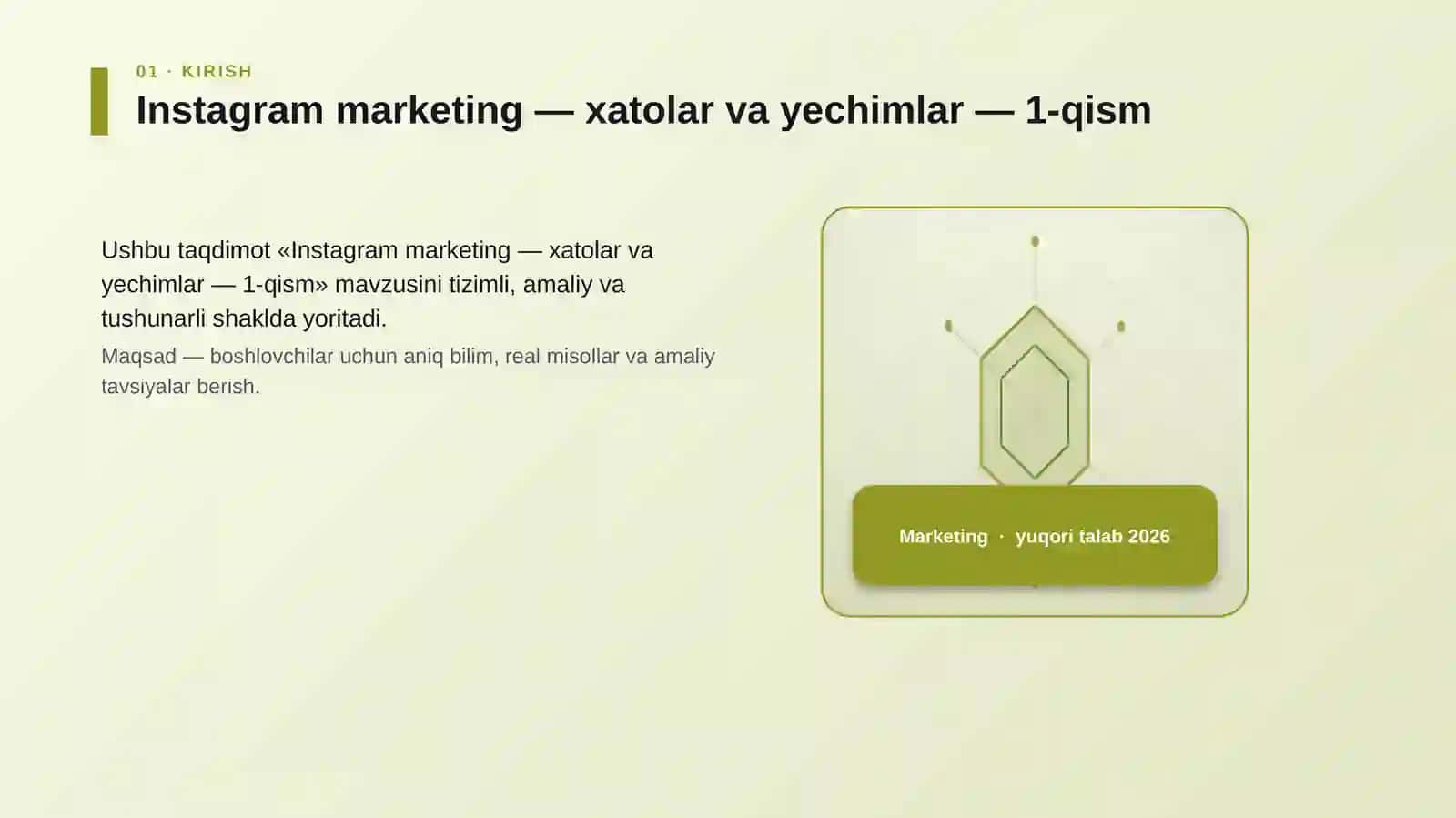 Instagram marketing — xatolar va yechimlar — 1-qism 3