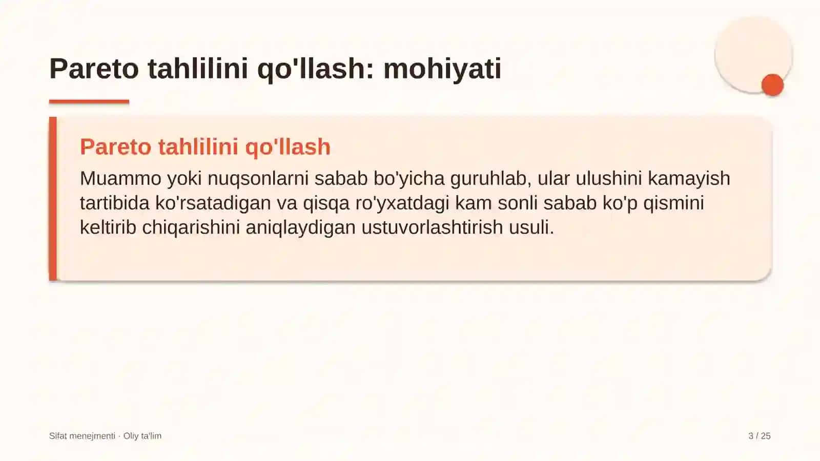 marketing agentliklarida pareto tahlilini qo'llash 5543 3