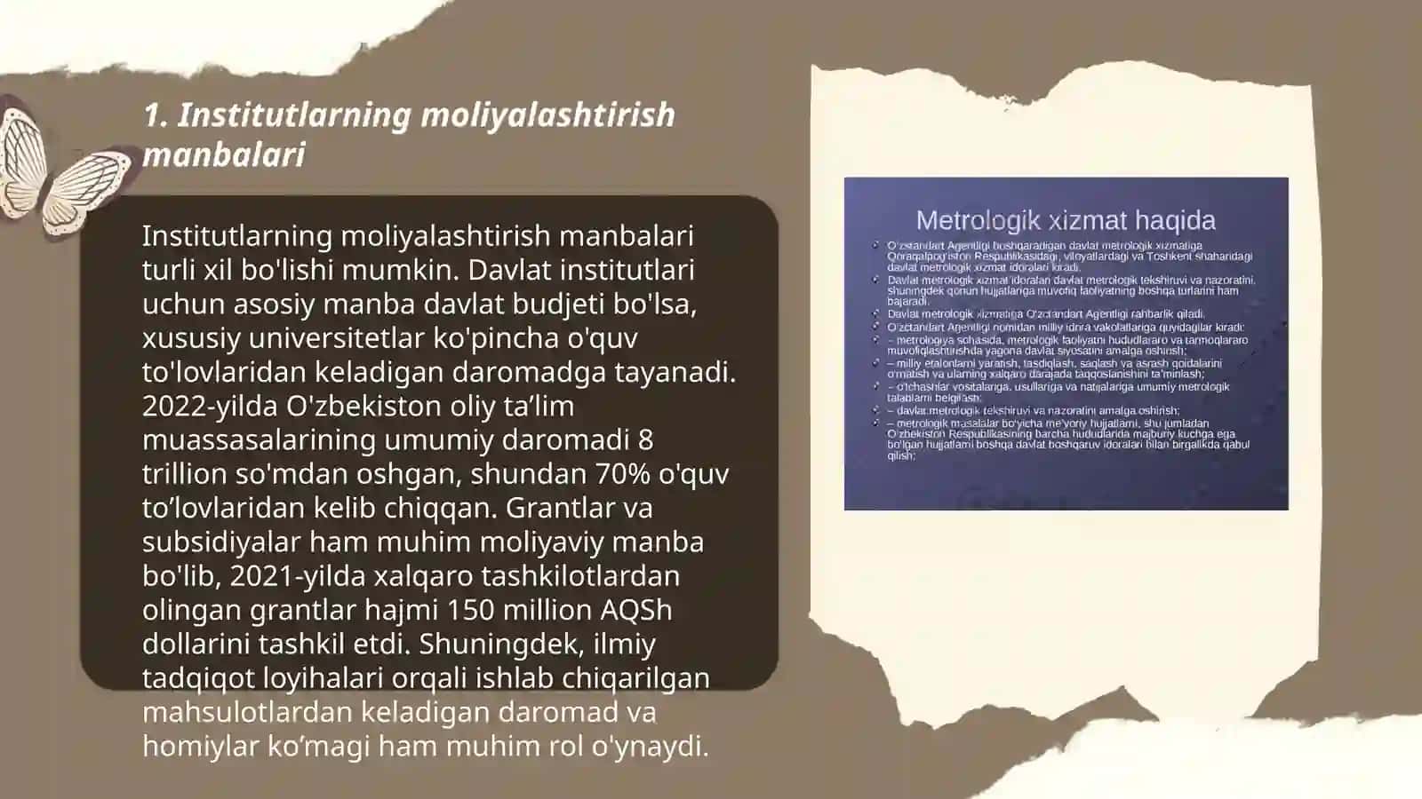 Institutlarning moliyalashtirish manbalari 3